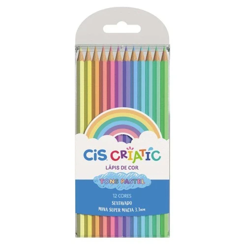 Lápis de Cor 12 Cores Criatic Tom Pastel - Cis