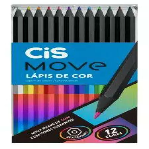 Lápis de Cor 12 Cores Move - Cis