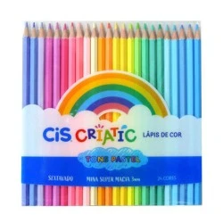 Lápis de Cor 24 Cores Criatic Tom Pastel - Cis