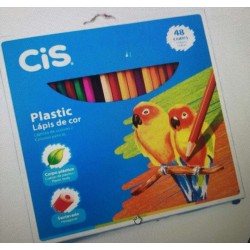 Lápis de Cor 48 Cores Plastic CIS CX 1UN