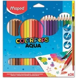 Lápis de Cor Aquarelável 24 Cores - Maped