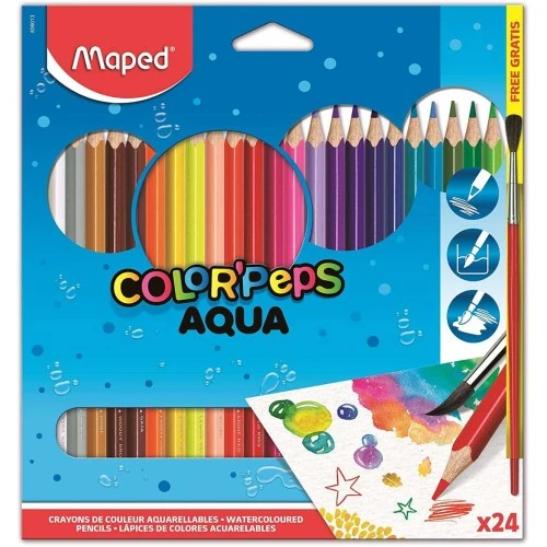 Lápis de Cor Aquarelável 24 Cores - Maped