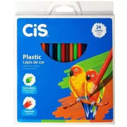 Lápis de Cor Plastic Cis - 24 Cores
