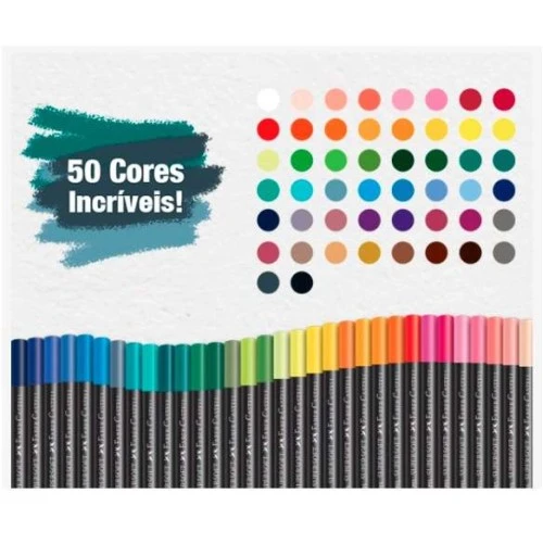 Lápis de Cor Supersoft - 50 Cores Faber Castell