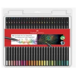 Lápis de Cor Supersoft - 50 Cores Faber Castell