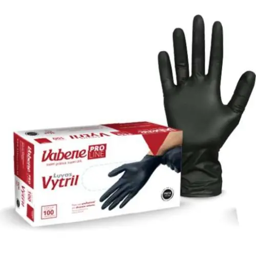 Luva Procedimento Vytril Tam P c/100 Preta - Vabene Luva Procedimento Vytril Tam P c/100 Preta - Vabene