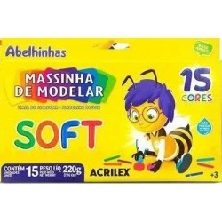 Massa de Modelar com 15 Acrilex Soft Amido