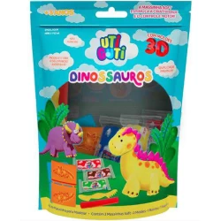 Massinha de Modelar Dinossauros Soft c/3 Cores - Canson Uti Guti