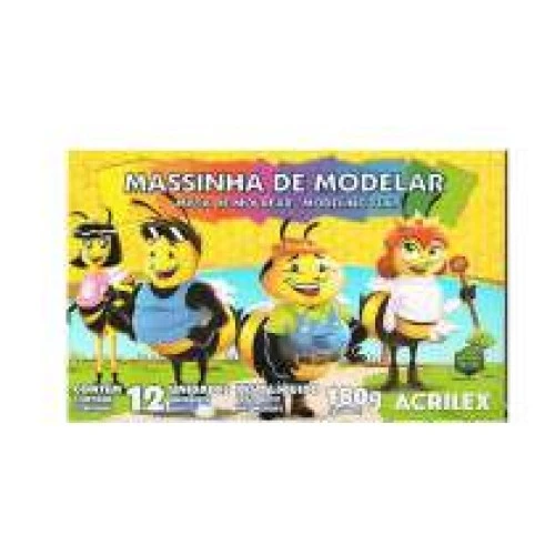 Massinha de Modelar Soft c/12 Cores Acrilex