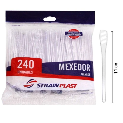 Mexedor Para Café Pá Strawplast 11cm 240 Unidades