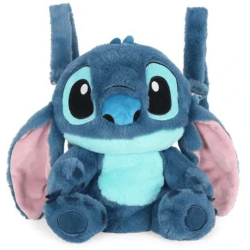 Mochila S/ Roda Luxcel Stitch Azul Pelucia