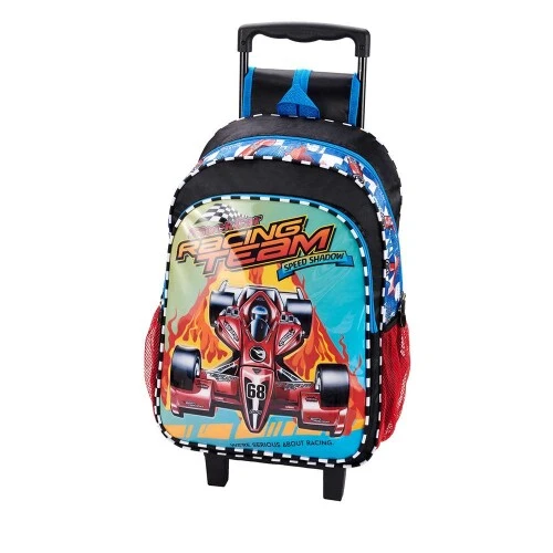 Mochila Com Roda Racing Team Carros - Fuseco