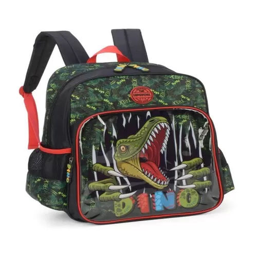 Mochila Dino Preto com Vermelho - Luxcel