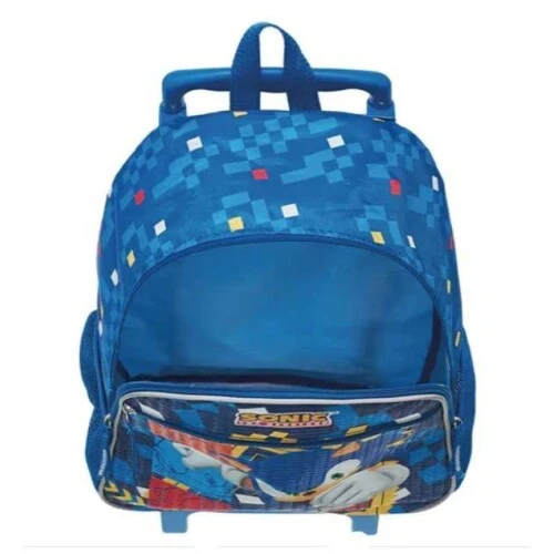 Mochila Escolar c/ rodas Sonic Azul - Pacific