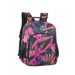 Mochila Feminina Preta Floral - Mormaii