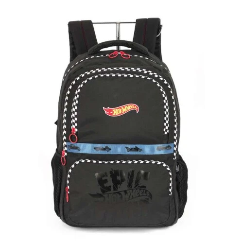 Mochila Hot Wheels Preta - Luxcel