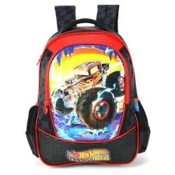 Mochila Hot Wheels preta - Luxcel