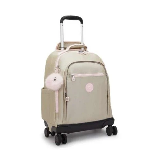 Mochila Kipling De Rodinhas New Zea Gold Metallic- Kipling