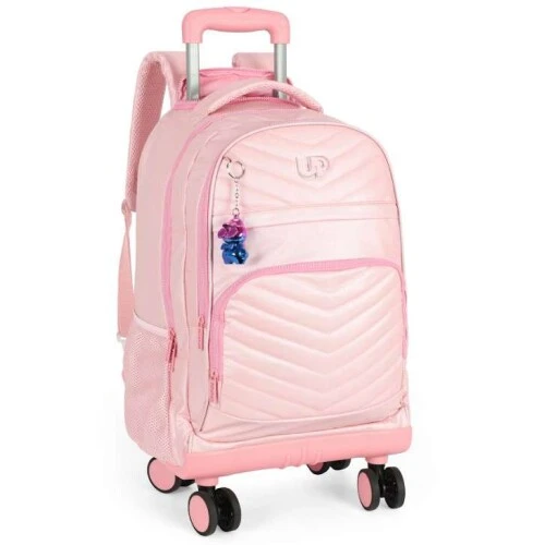 Mochila Luxcel com Roda UP4You Rosa