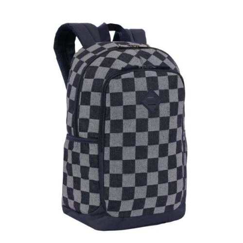 Mochila Magic Xadrez Jeans Azul - Sestini