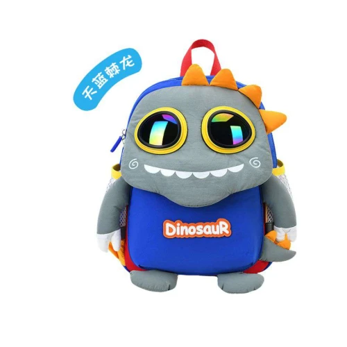 Mochila Sem Roda Infantil Baby Dinossauro Cinza P - Olang Mochila Sem Roda Infantil Baby Dinossauro Cinza P - Olang