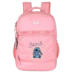 Mochila Sem Roda Luxcel Stitch Rosa G