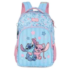 Mochila Sem Roda Luxcel Stitch Rosa G