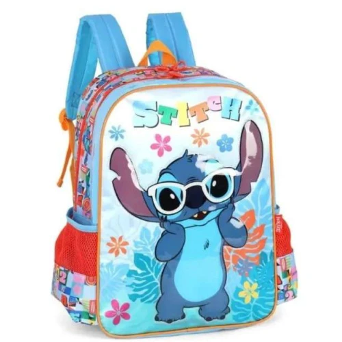 Mochila Sem Roda Luxcel Stitch azul