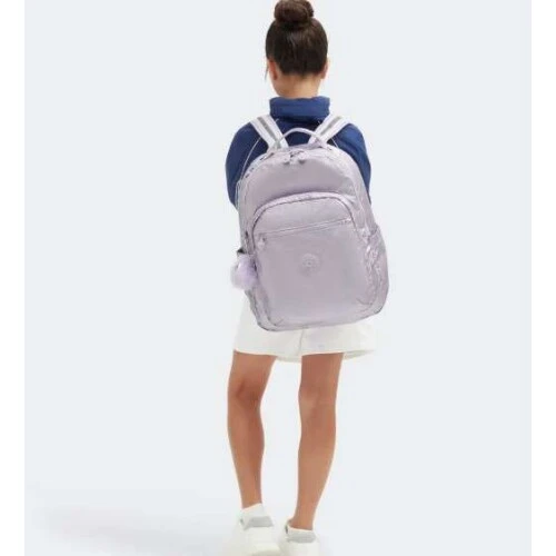 Mochila Seoul Metalic Lilas - Kipling