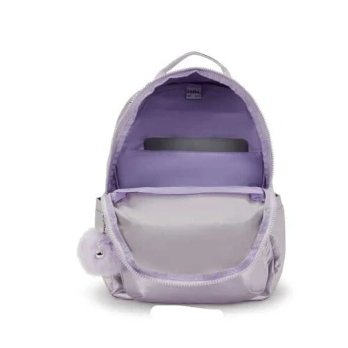 Mochila Seoul Metalic Lilas - Kipling