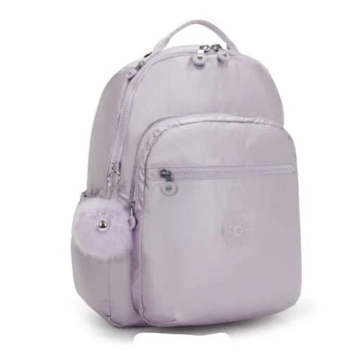 Mochila Seoul Metalic Lilas - Kipling