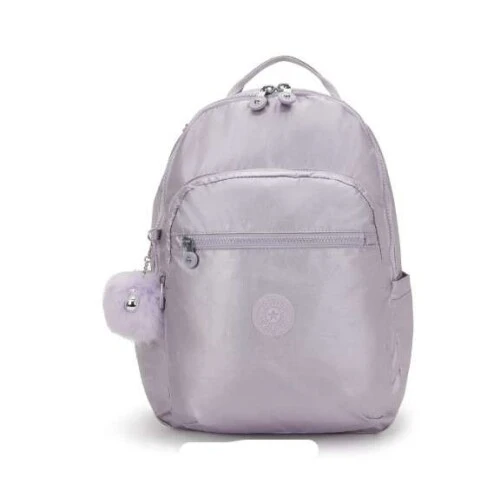 Mochila Seoul Metalic Lilas - Kipling