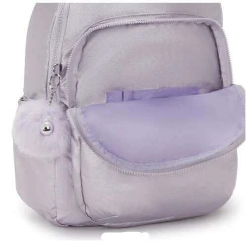 Mochila Seoul Metalic Lilas - Kipling