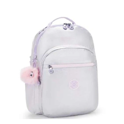 Mochila Seoul Metalic Prata XL - Kipling