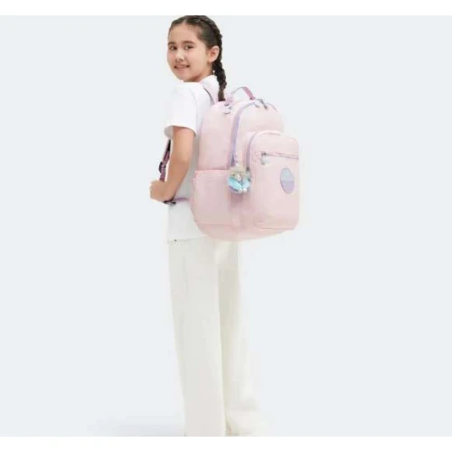 Mochila Seoul Sea Pink Rosa Claro - Kipling