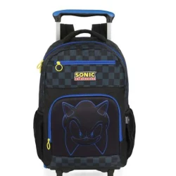 Mochila Sonic preta c/ Azul - Luxcel