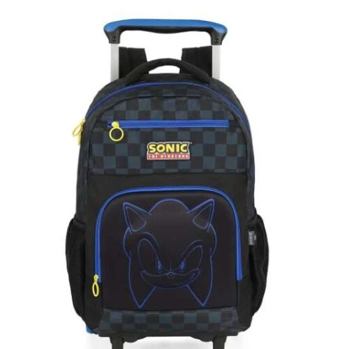 Mochila Sonic preta c/ Azul - Luxcel