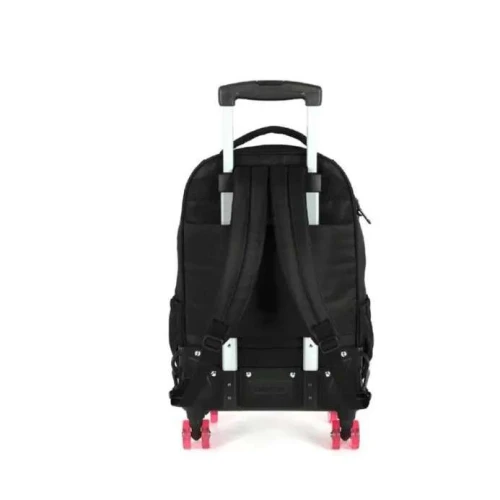 Mochila Stitch PRETA com roda 360° - Luxcel