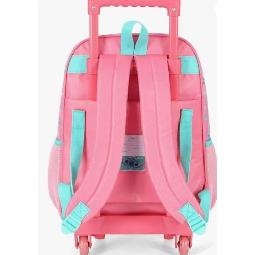 Mochila Stitch Rosa com Roda - Luxcel Mochila Stitch Rosa com Roda - Luxcel