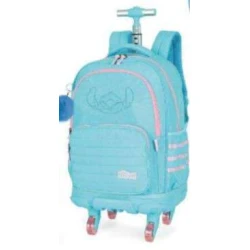 Mochila Stitch Turquesa com roda - Luxcel