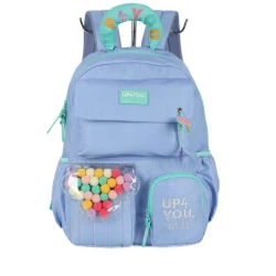 Mochila UP4YOU Pom Pom Azul - Luxcel