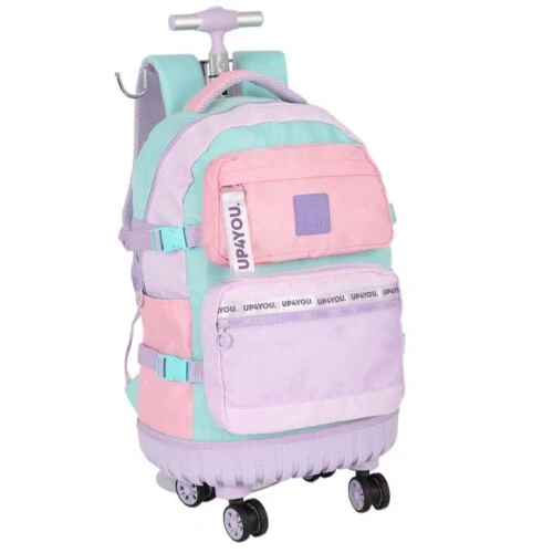 Mochila com Roda Luxcel Up4You Bolsos Rosa - Luxcel