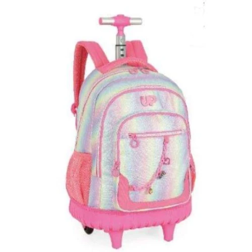 Mochila com Roda Luxcel Up4You Brilho MC49102UP PINK - LUXCEL