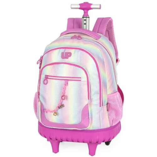 Mochila com Roda Luxcel Up4You Brilho MC49102UP Roxo - LUXCEL