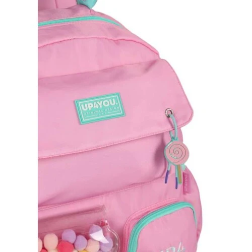 Mochila com Roda Luxcel Up4You Pompom Rosa - Luxcel