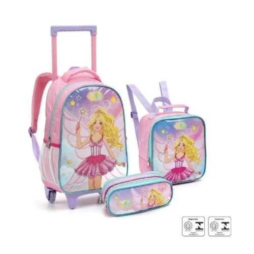 Mochila com Roda Magic Fairy Rosa - Seanite