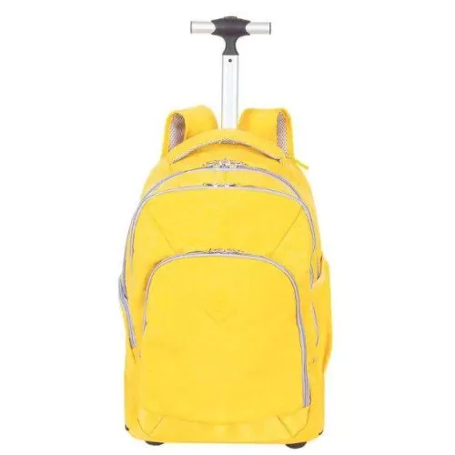 Mochila com Roda Rolling Crinckle Amarelo - Sestini