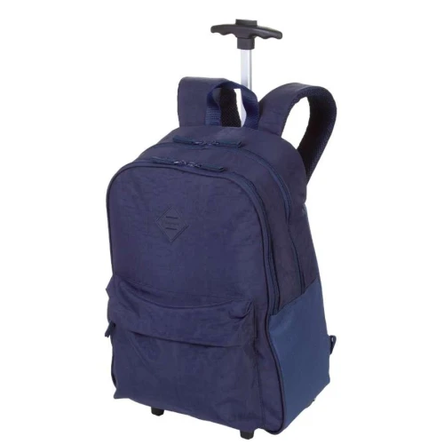 Mochila com Roda Rolling Crinkle Azul - Sestini