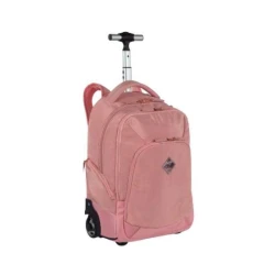 Mochila com Roda Rolling Metálico Rosa - Sestini