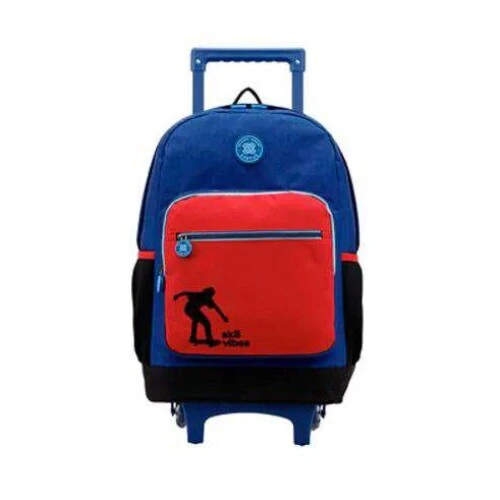 Mochila com Roda Skate Azul - Xeryus